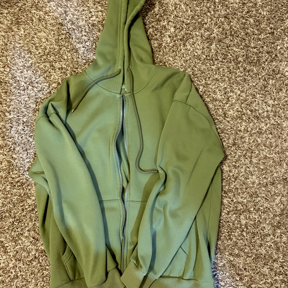Camo green zip up